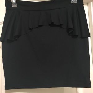 Bebe Black Peplum Skirt